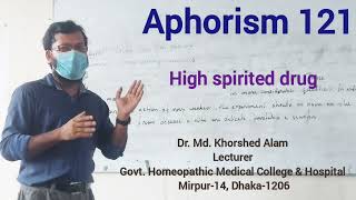 Aphorism 121 Organon of Medicine  Dr Md Khorshed Alam Lecturer GHMC Mirpur Dhaka [upl. by Ycnan498]