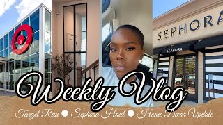 VLOG TARGET HAUL SEPHORA HAUL amp UPDATED HOME DECOR [upl. by Olympe821]