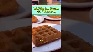 Waffle Ice Cream Ala Vrindavan viral food roti vrindavan shortvideo [upl. by Funda460]