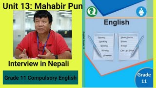 Unit 13Grade 11 Compulsory EnglishMahabir Pun [upl. by Siegler531]