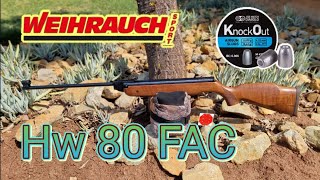 Weihrauch HW80 FAC 45mm accuracy test with JSB knockout 1003gr slugs [upl. by Nealy109]