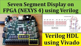 How to Create 7 Segment Controller in FPGA using Verilog  FPGA Programming in Vivado Nexys 4 FPGA [upl. by Adanar]