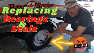 How to Replacing Bearings and Seals on your Bass Tracker Heritage  Classic XL Boat Trailer [upl. by Dorej]