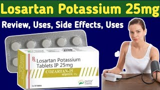 Losartan potassium tablets ip 25 mg  Review Cozartan 25mg Tab  Uses Side Effects Dose [upl. by Hecker333]