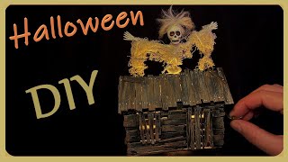 DIY Halloween Skeleton 🎃 Spooky Tea Light Automata [upl. by Siuluj]