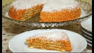 TARTA DE ZANAHORIA SIN HORNO Receta Tradicional y Antigua🥕🥥CARROT CAKE NO OVEN [upl. by Thorne]