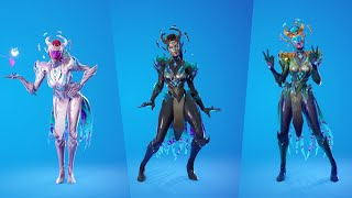 Cube Queen Skin Showcase with Emotes and Dances fortnite battle royale [upl. by Zenitram897]