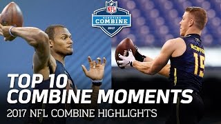 Top 10 2017 NFL Scouting Combine Moments  NFL [upl. by Lukash]