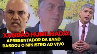 Xandão CAIU Ministro é arrancado da cadeira ao vivo por apresentador da Band [upl. by Anairb599]