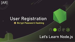 Nodejs API  User Registration with Bcrypt [upl. by Mont79]