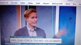 TV 4 Efter 5 intervjua mig när jag byggde en quotIGLOOBASTUquot för 2 år sedan [upl. by Nilak]