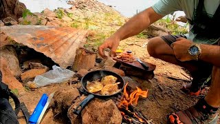 ATRAPO un PEZ ENORME PESCA y COCINA en la isla Exploro pesco muchas especies [upl. by Etireugram214]