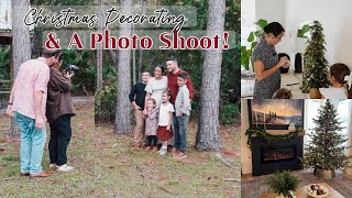 CHRISTMAS DECORATING amp FAMILY PHOTOS  HOME FOR THE HOLIDAYS [upl. by Yerg]