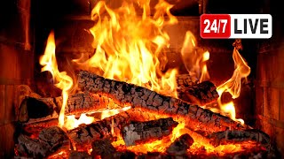 🔥 Cozy Fireplace 4K LIVE 247 Fireplace with Crackling Fire Sounds Christmas Fireplace 2024 [upl. by Alrep]