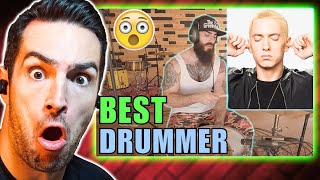 El Estepario  Eminem  Godzilla Drum Cover  Amazing Reaction [upl. by Aubree912]