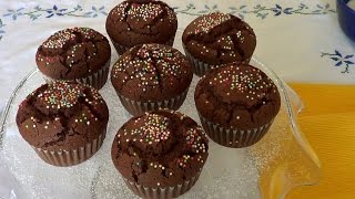 MUFFINS AL DOPPIO CIOCCOLATO  SENZA GLUTINE [upl. by Arhas]