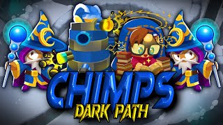 BTD6  Dark Path Chimps By Color Blue  Book Wyrm Etienne  BEZ  Arcane Spikes Visual Guide [upl. by Ellynad]