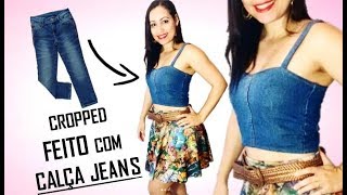 ❤ COMO FAZER CROPPED COM CALÇA JEANS  IDER ALVES ❤ [upl. by Hsak]