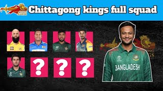 Chittagong Kings Bpl 2025 Full Squad  Chittagong kings full squad Bpl 2025 Draft [upl. by Caraviello]