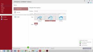 Creating a New Model in STAADPro CONNECT Edition [upl. by Poppy161]