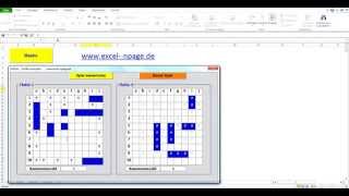 Seeschlacht Schiffe versenken Spiel Excel VBA Programmierung [upl. by Lleon618]