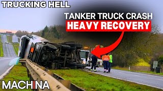 Crashed Truck Carrying Acid Heavy Recovery  Heavy Recovery  Trucking Hell  S6E22 [upl. by Everrs225]