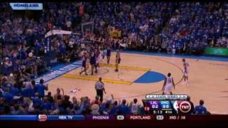 Durant blocks Kobe and scores LALOKC Game 3 04222010 [upl. by Abil]