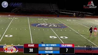 Osage Indians vs California Football Live Stream  MoSportsZone  Cool 1027 [upl. by Elman]