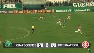 Chapecoense 5 x 0 INTER  Gols  Brasileirão 2014 ForçaChape [upl. by Enniroc]