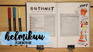 HELMIKUU  Friends theme  bullet journal 2020 [upl. by Amlas]