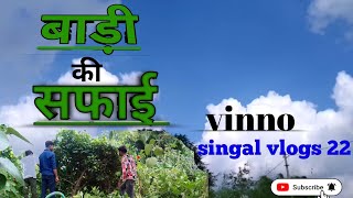 Badi Ki Safaie🌾बाड़ी की सफाई ⛏️Hamara Roji Wala Kaam ♥️Vinno singal vlogs 22🏕️ 2024 [upl. by Fedirko]