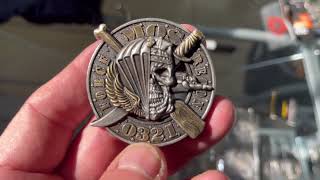 VSWA 269 C USMC MOS 0321 Force Recon Challenge Coin [upl. by Kapeed]