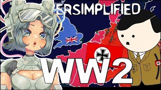 British Vtuber REACTS To WW2  Oversimplified [upl. by Nahte]