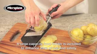 Microplane® Adjustable Slicer with Julienne Blade [upl. by Allisan]