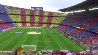 FC Barcelona Anthem At Camp Nou Before El Clasico Match 26102013 HD [upl. by Karissa]