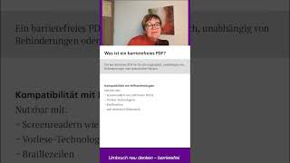 Was ist ein barrierefreies PDF barrierefreiheit accessibility screenreader [upl. by Oinimreh]