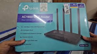 Unboxing tplink Archer C80 AC1900 Wireless MUMIMO dual band WiFi Router tplink archerC80AC1900 [upl. by Sandy734]