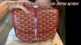 GOYARD BELVEDERE PM II RED INDEPTH REVIEW [upl. by Jackie]