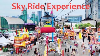 Toronto CNE  SKY RIDE Chairlift  2024 Canadian National Exhibition 🇨🇦 4K video [upl. by Salkcin]