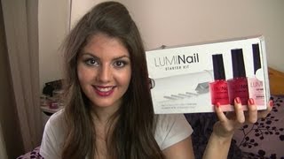 Athome Gel Nail Polish Kit First impressions  demo of LUMI Nails [upl. by Rockey292]