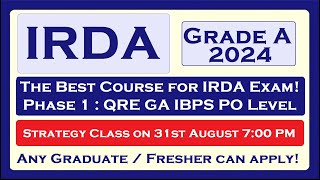 Best Course for IRDA Grade A 2024 Exam [upl. by Damle]