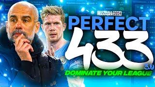 FM24 PERFECT 433 30 96 WIN RATE  FM24 Tactics  Football Manager 2024 Tactics [upl. by Atirhs]