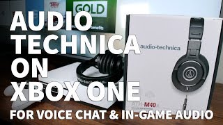 How to Use Audio Technica ATHM40x on Xbox One – Voice Chat Microphone on M40x and M50x [upl. by Naic]