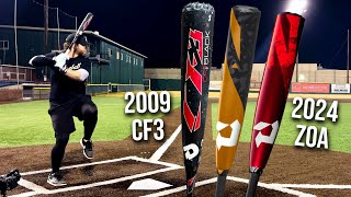 DEMARINI CF3 2009 vs DEMARINI ZOA  Baseball Bat Review [upl. by Ennahs547]