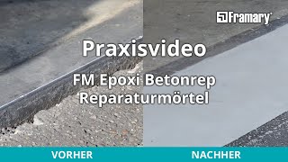 Betonboden selbstständig reparieren  Löcher Risse amp Fugen mit quotFM Epoxi Betonrepquot einfach sanieren [upl. by Nyrrad]