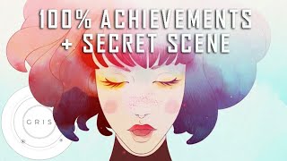 GRIS Walkthrough 100 Achievements Guide  Secret Scene [upl. by Rattray]