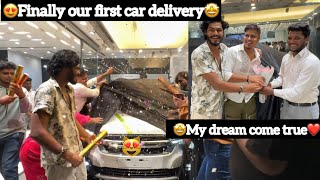 😍Finally Our first car delivery🤩 ❤️My Dream Come True🥹 Aj Squad 🔥 Ajees 🥳 [upl. by Ahsitra]