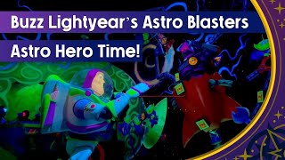 Tokyo Disneyland “Astro Hero Time” Overlay at Buzz Lightyear Astro Blasters Before Closure [upl. by Enymsaj]