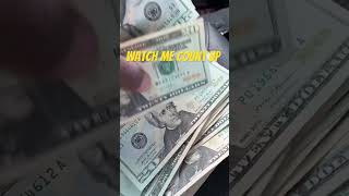 Counting 1000 in 20s money cash wealth shorts [upl. by Ehman]