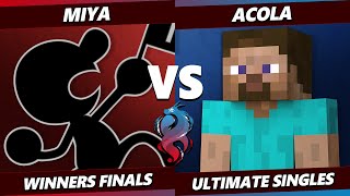 Kowloon Kagaribi WINNERS FINALS  Miya Game amp Watch Vs Acola Steve Smash Ultimate  SSBU [upl. by Stanhope]